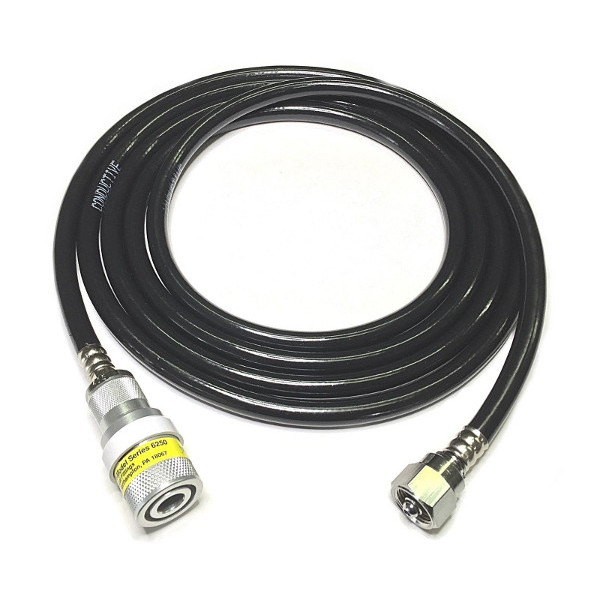 Medical Nitrogen Hose Schrader Coupler by DISS Hex 10 Ft