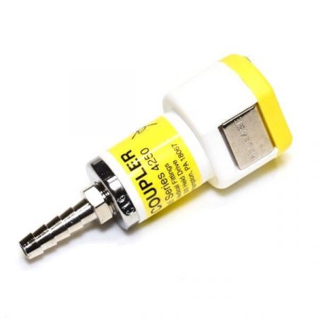Precision Medical 4254 Medical Air Puritan-Bennett Coupler by 1/4 Inch Hose Barb