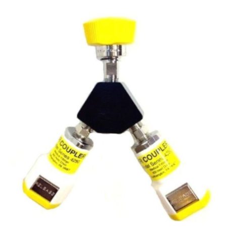 Medical Air Y Block 1160 DISS Hand Tight Puritan-Bennett Female x 2