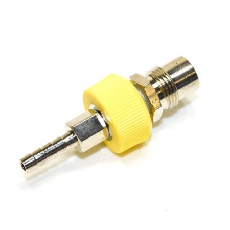 Precision Medical 0741 Air DISS Male by 1/4 Inch Hose Barb with Knob and Check Valve