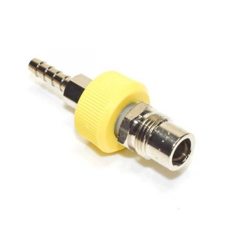 Precision Medical 0741 Air DISS Male by 1/4 Inch Hose Barb with Knob and Check Valve