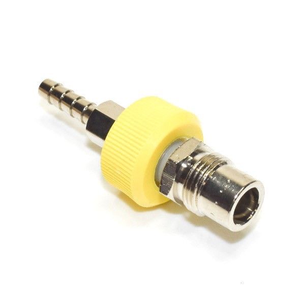 Precision Medical 0741 Air DISS Male by 1/4 Inch Hose Barb with Knob and Check Valve
