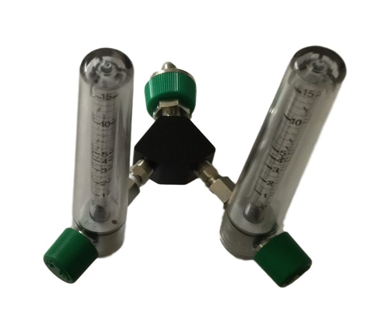 Precision Medical Y8MFA1005 DUAL Oxygen Flowmeter Ohmeda Broward A&C