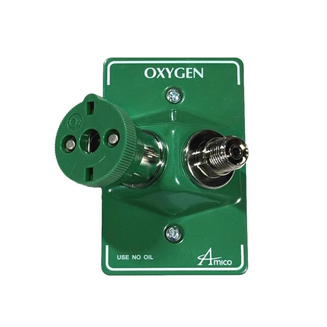 Amico O-DFAC-QD-U-OXY Ohmeda Female DISS Male Dual Latch Plate Assembly Oxygen Only