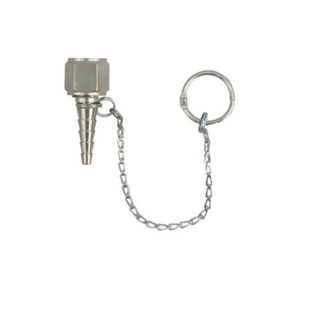 Precision Medical 0159C Reusable Medical Tubing Nipple Hex Nut with Chain