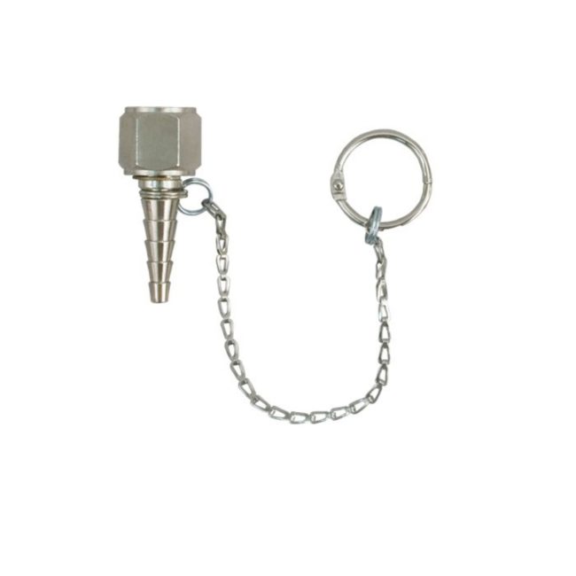 Precision Medical 0159C Reusable Medical Tubing Nipple Hex Nut with Chain