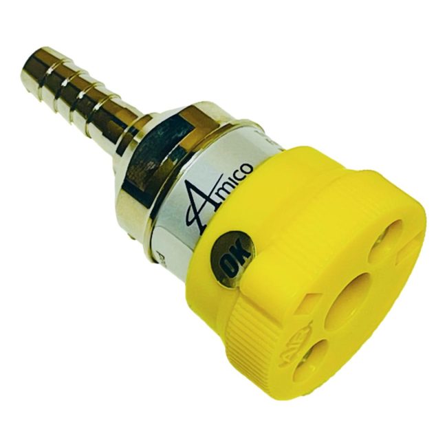 Amico S-CO-OHUA-HB4 Air Ohmeda Female Check Unit Coupler by 1/4 Inch Hose Barb