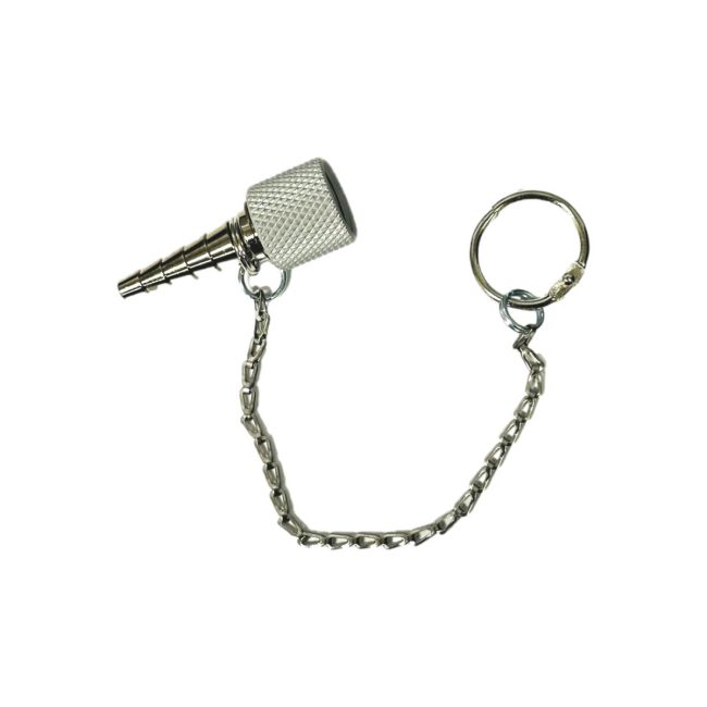 Precision Medical 0159KC Reusable Medical Tubing Barb Knurled Nut with Chain