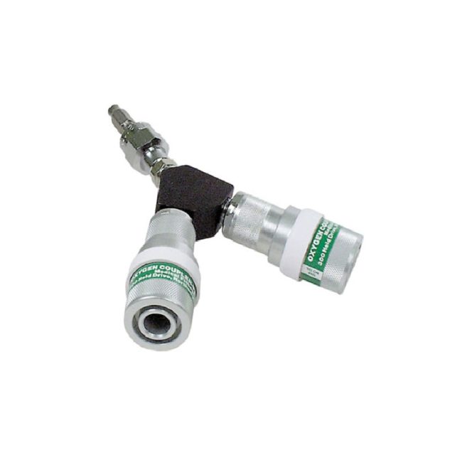 Precision Medical 6152Y Oxygen Schrader Y Block
