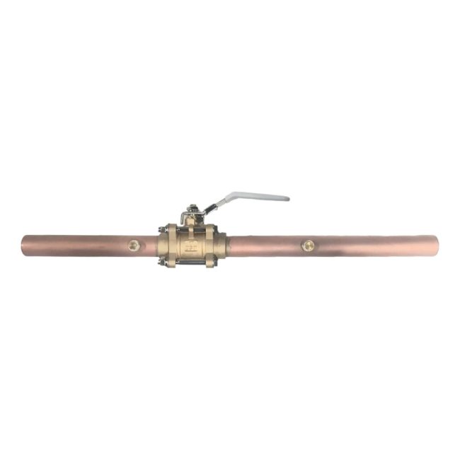 US Valve 1-41-4110001-00 Three-Piece Locking Medical Ball Valve 1″ with Dual 1/8″ Female NPT Ports