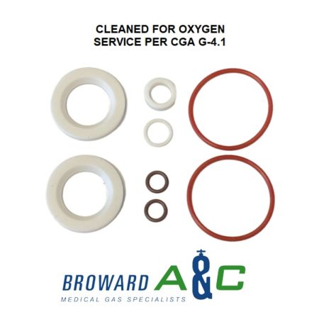 US Valve 43075-02 Oxygen Ball Valve Assembly Rebuild Kit - 3/4"