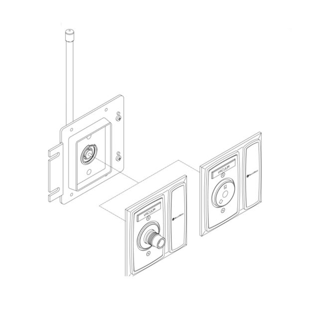 GEMINI CONCEALED FINISH ASSEMBLY, QUICK CONNECT, AIR