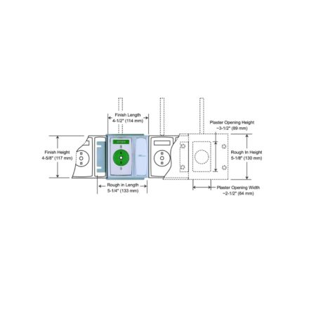 Beacon Medaes 4107201039 Gemini Concealed Rough-In Assembly OXYGEN