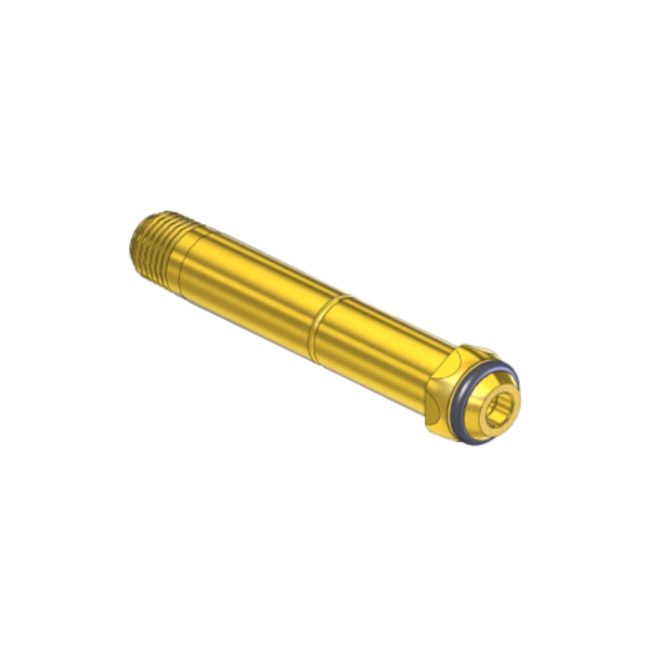 NIPPLE w O-RING / AR, HE, N2 / CGA 580 / 1/4" MNPT / 3.5" LONG / BRASS / 3000 PSI