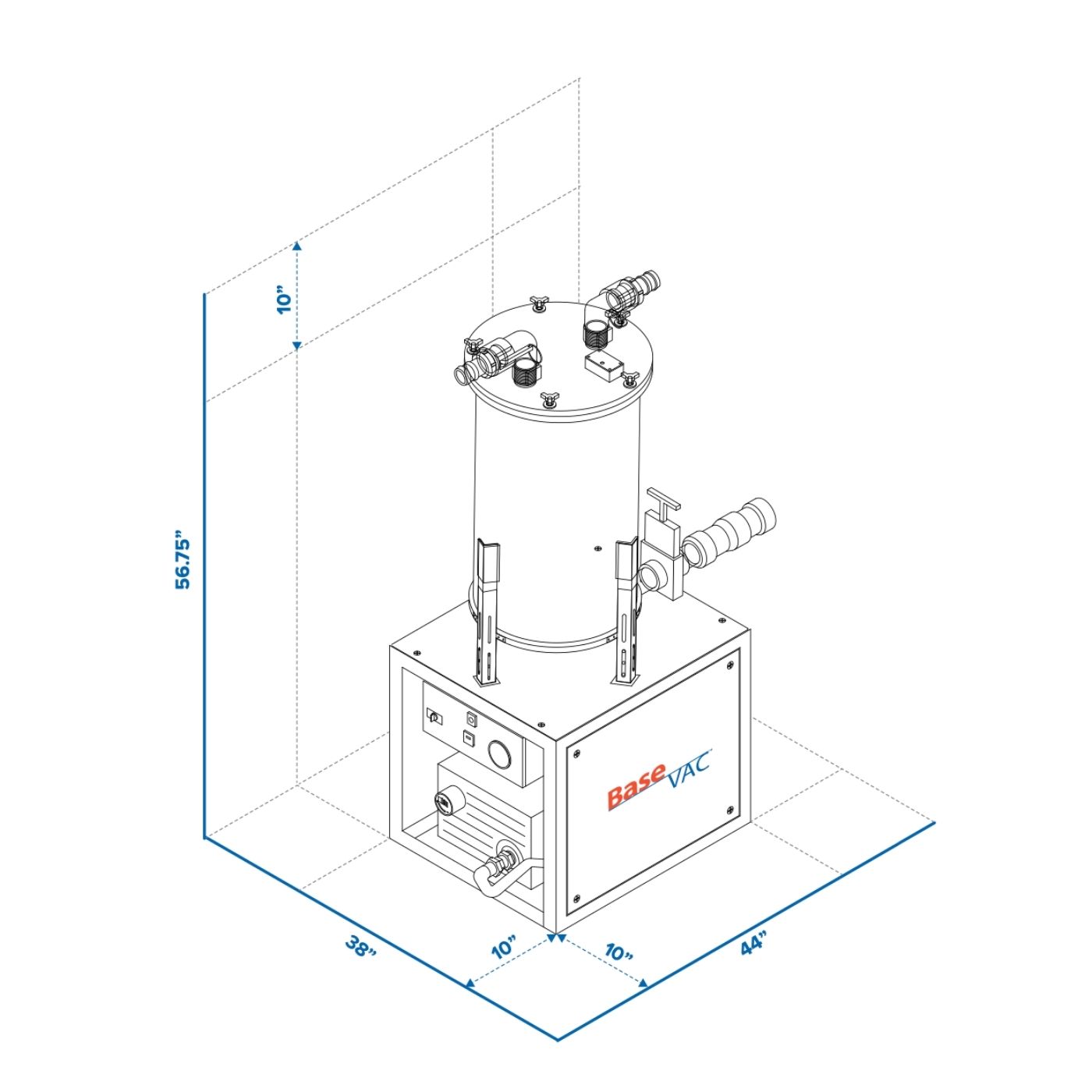 BaseVac D1HD4.40P Vacuum Pump System Broward A&C Medical Supply