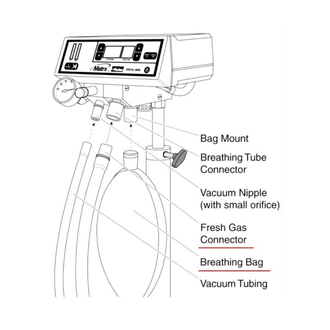 Porter 10221600 Breathing Bag & Fresh Gas Connector