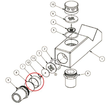 Porter 10431102 Spacer Spare Part for MDM & RA Outlet Housing