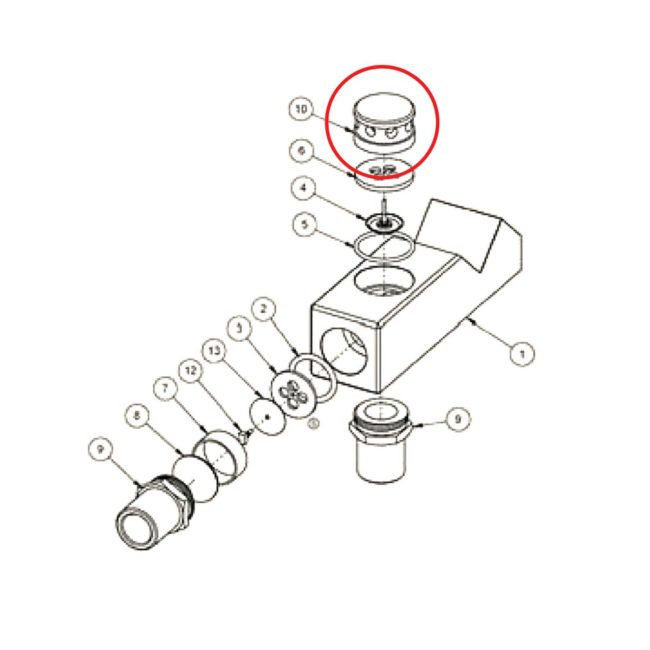 Porter 20132800 Air Inlet Valve Cap