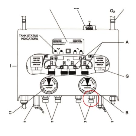 Porter B-1322 O2 DISS Check Valve Assembly