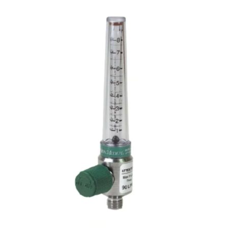Precision Medical 1MFA3502 Oxygen Chrome 0-5 LPM Flowmeter by DISS Female Hex Nut