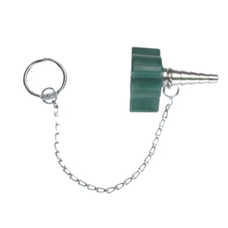 Precision Medical 0158C Wing Nut Tubing Nipple Adapter with Chain