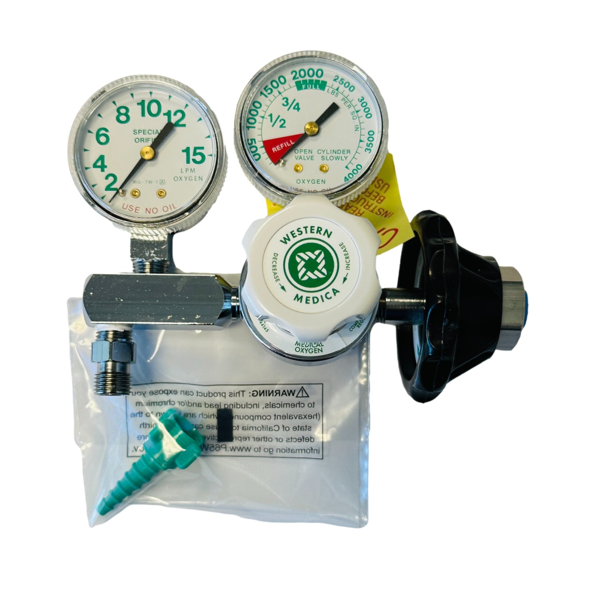 Western Medica M1-540-15FGH O2 Regulator – Broward A&C Medical Supply