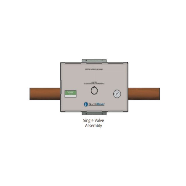 Beacon Medaes Horizontal Medical Single Zone Valve Box NFPA