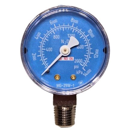 Western Enterprises MG-C29 N2O Bottom Port Gauge 2000 PSI