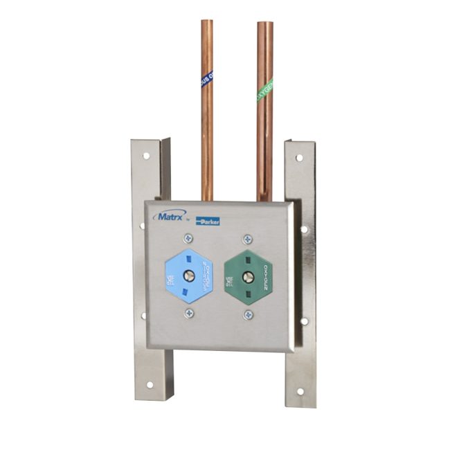 Porter Matrx 91309150 Dual O2/N2O Outlet Station Ohmeda Style