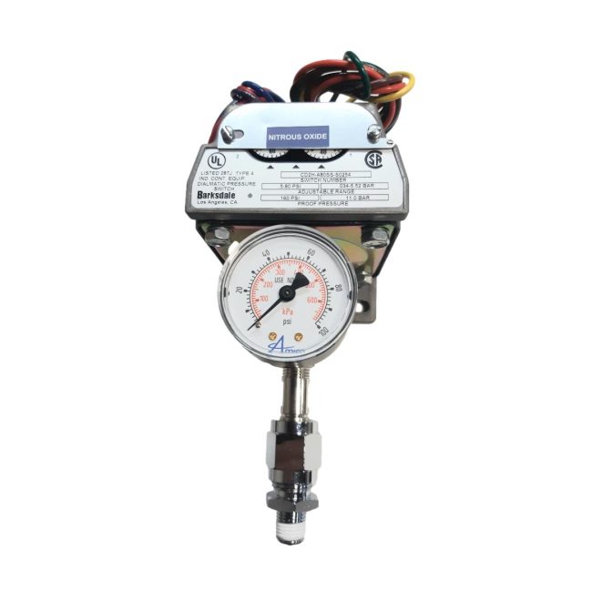 Amico M-PRSW-GA-N2O Pressure Switch with Gauge Assembly