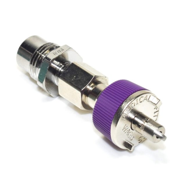 Precision Medical 2614 WAGD Ohmeda Male 2220 DISS Male Check Valve Coupler